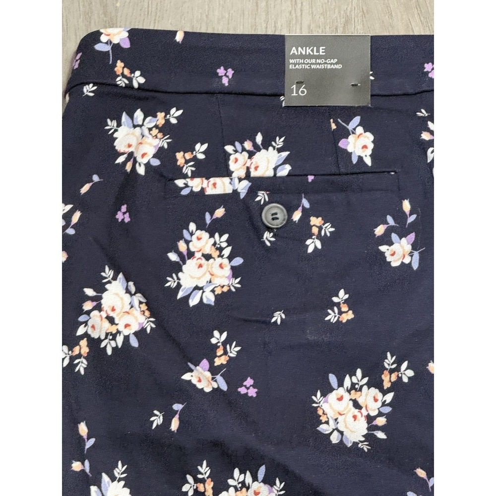 Lane Bryant Ankle Pants Floral No Gap Waist Floral Women's Size 16 NWT - Picture 8 of 9